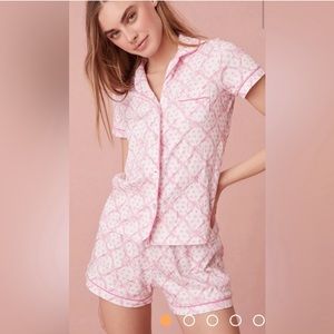 Roller Rabbit X LoveShackFancy Baby Bow Hearts Women's Polo Pajama in Size XXS